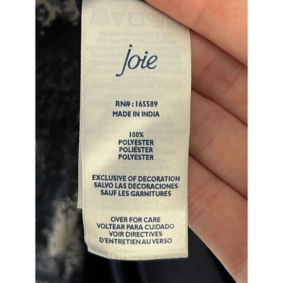 Joie Sleeveless Mini Babydoll Dress Blue‎ Cream Baltic Print Size Large - Picture 10 of 12